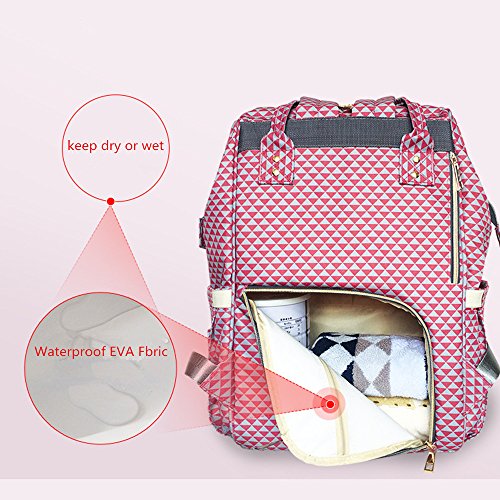 Land pelena ruksak ruksak multifunkcionalne vodootporne vrećice za pelene za njegu bebe