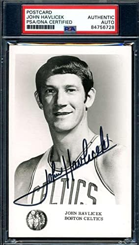 John Gavlicek potpisao je DNK mumbo autogramom na razglednici Celticsa iz 1973. godine - izrezani NBA potpisi