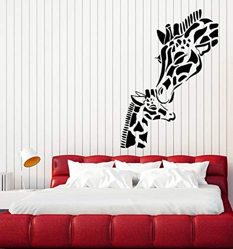 Vinil zidna naljepnica za dječju sobu životinjska priroda žirafa zoo naljepnice mural veliki dekor crni