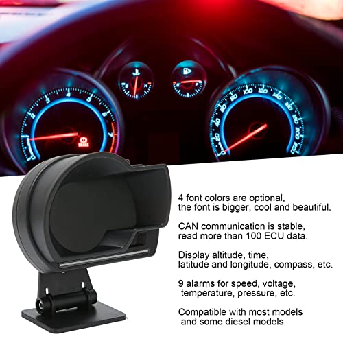 Crni automobil HUD prikazuje multifunkcionalni dvostruki način rada OBD GPS HUD mjerač za OBD II Compact Car.