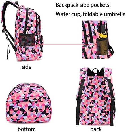 Dječji Školski ruksaci s geometrijskim tiskom za srednju školu, torbe za osnovne škole za djevojčice, vodootporne torbe za