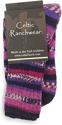 Fair Isle irske vunene čarape za žene, šarene čarape od vune, napravljene u Irskoj