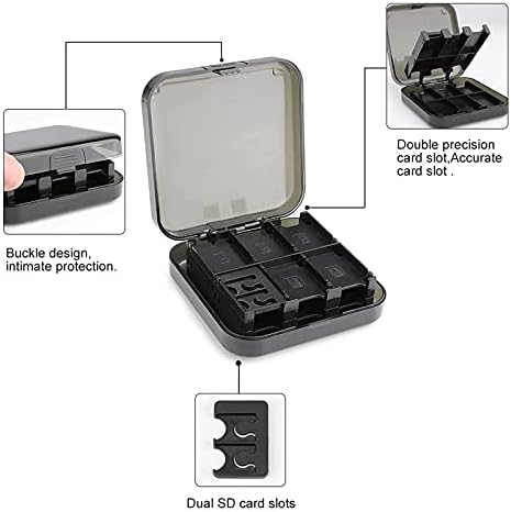 QQWWE Animal 12-24 Game Console Cassette Box Card utor za zaštitu od tvrdog školjke Položaj za pohranjivanje kompaktni pribor