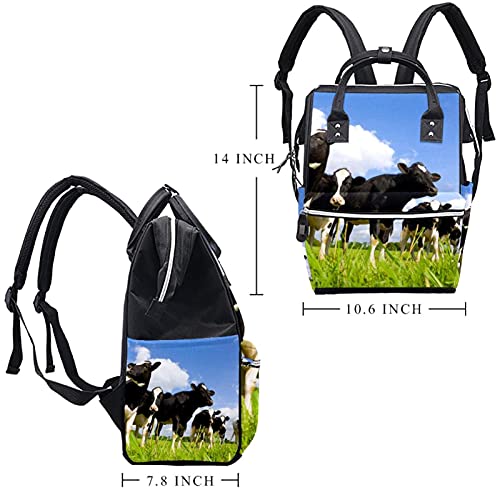 Holstein krave u livadama pelena torbica torbica mame ruksak veliki kapacitet pelena vrećica za njegu za njegu beba za njegu