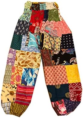 Sahiba Handraft India® Harem hlače za žene patchwork joga boho palazzo materinsko djelo PJ odjeća