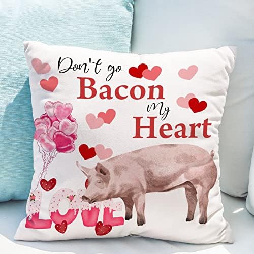 Baci jastuk jastuk ružičasta crvena ljubav balon farma životinjski jastuk jastuk jastuk ne donosi slaninu moje srce farme