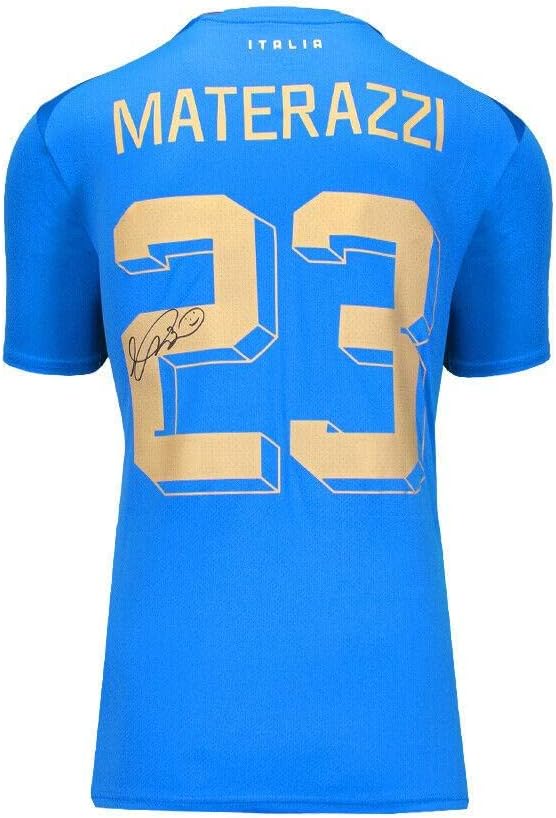 Marco Materazzi potpisao Italijsku majicu: Domaći autogram Jersey - Autografirani nogometni dresovi
