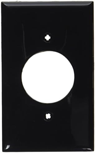 Leviton 80720-E 1-Gang 1,60-inčni promjer, zidna ploča s uređajem, ebany, crna
