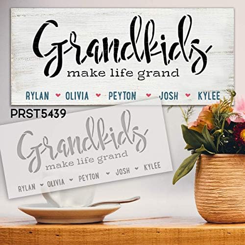 Personalizirane bake čine život velikom šablonom od strane studija12 | Prilagođena imena unuka | DIY bake i djedovi dekor
