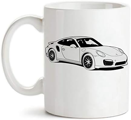Perfectprintedaqa - Porsche 911 Turbo S tip 991 šalica, 11oz keramička šalica/šalica/šalica pića, visoki sjaj