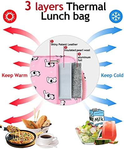 torba za ručak za djevojčice, dječja izolirana kutija za ručak za putovanja na otvorenom, kutija za ručak za višekratnu upotrebu,
