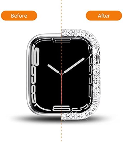 Surace 45 mm futrola kompatibilna s Apple Watch 8 i 7 futrolom, Bling Cover Diamond Bumper Zamjena za zaštitnu kućište za
