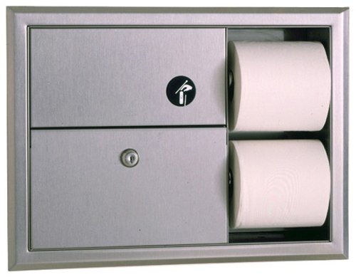 Ugradbeni dozator za sanitarne salvete i toaletni papir od nehrđajućeg čelika od nehrđajućeg čelika od nehrđajućeg čelika