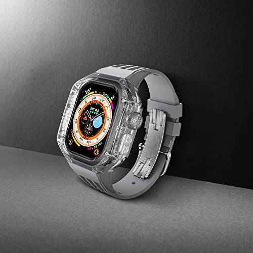 Trdybsk prozirni komplet za modifikaciju slučajeva za Apple Watch Ultra 49 mm gumeni trak IWATH serije Sport narukvica luksuzni