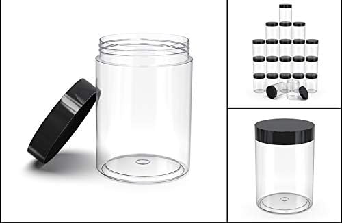 plastična posuda od 8 unci s poklopcima, 30 pakiranja bez BPA, volumetrijski prozirni plastični piling od 8 unci, prazan