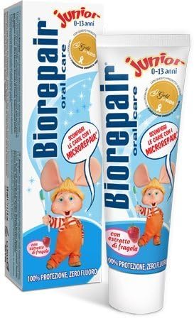 2PCS Biorepair Juniour Kids MicrorePair Pasta za zube 50ml Zaštitite caklinu i popravak od erozije kiseline i datoteka s