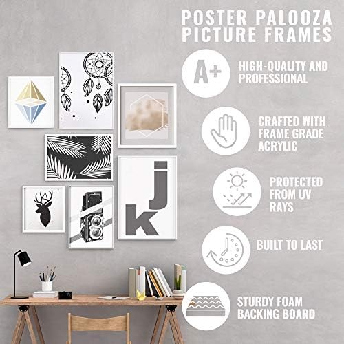Plakat Palooza 12x22 suvremeni okvir za slike s crnim drvetom - UV akril, podloga za pjenaste ploče i viseći hardver!