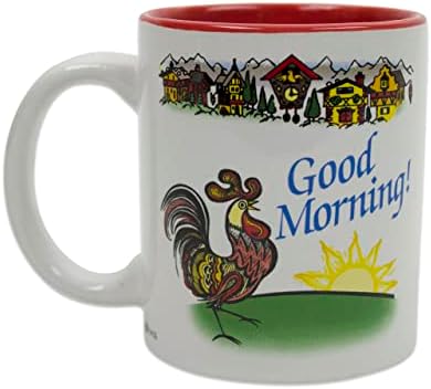 Essence of Europe Gifts E. H. G Guten Morgen/Dobro jutro njemački Šarene keramičke kava krigla od E. H. G | 12 unci