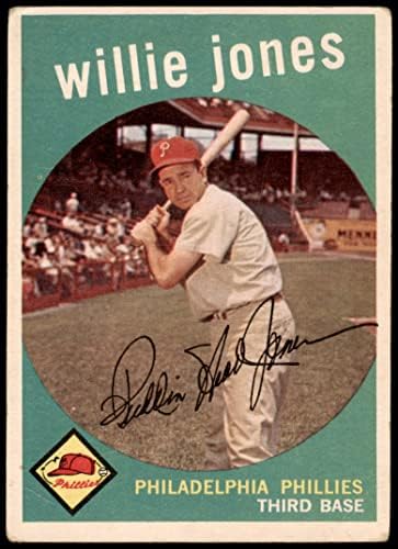 1959. Topps 208 Willie Jones Philadelphia Phillies Good Phillies