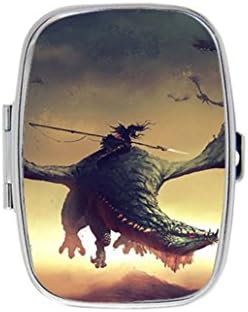 Dragon Fight Fantasy prilagođeni jedinstveni srebrni kvadratni tableta Organizator tableta ili torbica za novčiće