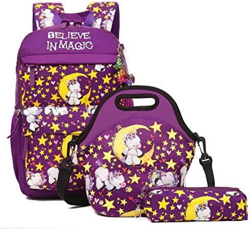 ; Slatka jednorog lagana princeza ruksak dječja školska torba za knjige s vrećicom za ručak torba za olovke za djevojčice