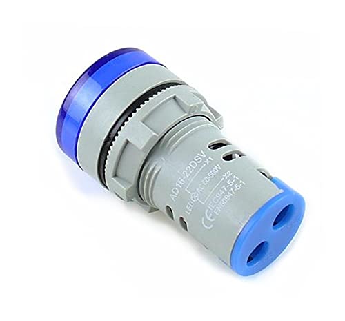 UMCNVV 1PCS 22 mm AD16 AD16-22DSV Vrsta AC60-500V MINI napon mjerača LED mjerač napona AD16-22DSV Digitalni prikaz Indikator