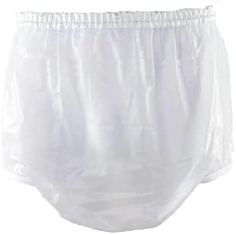 Srodnici tuffy odrasli inkontinencija plastične hlače pelene poklopce s 1 pojasom bijele boje