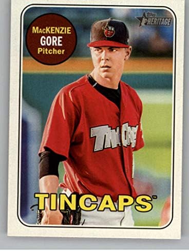 2018 Topps Heritage Malors 103 Mackenzie Gore Fort Wayne Tincaps RC Rookie MLB Trading Card