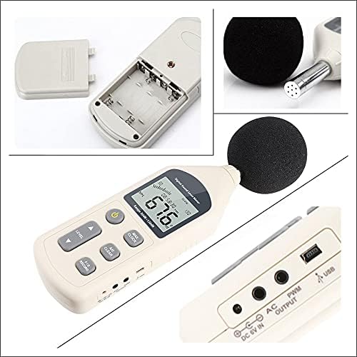 LDCHNH Digitalni mjerač razine zvuka USB mjerač mjerača mjerača mjerača mjerača buke mjerača buke mjerača instrumenta