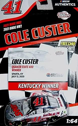 2021 Cole Custer 41 Kentucky Win Car 1:64 Ljestvica Diecast s pobjedama Insert Card Meaures 3 Long X 1 Širok x 1 visok