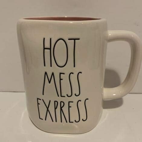 Rae Dunn Hot nered Express šalica šalica čaj za kavu - ružičasta iznutra - keramika