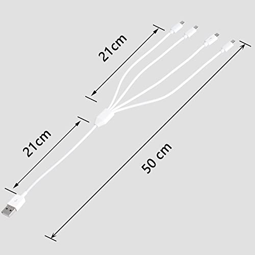 Cerrxian 0,5 m 4 u 1 multi mikro USB punjenje y kabel, usb 2.0 mužjak do 4 mikro usb muški razdjelnik podataka o sinkronizaciji