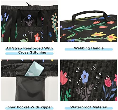 Putna torba za rublje; Vodootporni, izdržljivi, veliki ruksak za rublje s ručkama i zatvaračem za vezanje koji se može prati