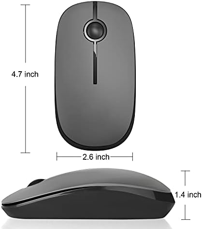 Unipows bežični miš - 2,4 g tanak prijenosni računalni miš s nano prijemnikom, manje buke mobilni optički miševi za prijenosno
