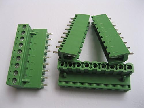 20 PCS 9 PIN/PAY BOUCH 5,08 mm priključak za priključak priključka za priključak zelena boja s ravnim pin