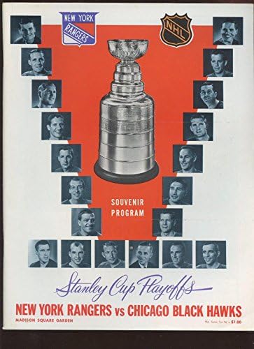 Hokejaški program doigravanja Stanleigh Cupa 1968. godine Black Hoaks protiv njujorških Rangersa iz NHL-a - Razno s autogramima