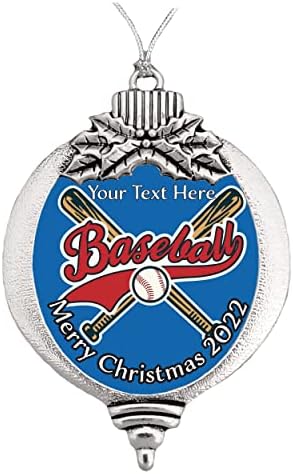 Baseball Sretan božićni srebrni ukras Poklon Odaberite snjegović