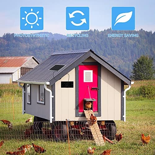 Ventilator na solarni pogon, Solarni ventilator od 15 vata za vanjski kokošinjac u stakleniku s žicom od 13,78 stopa i dvostrukim