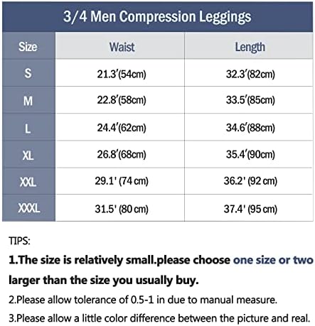 2 muške kompresijske hlače 3/4 sportski osnovni sloj tajice za vježbanje tajice za trčanje za muškarce