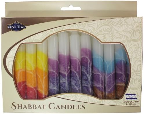 Poklon posuđe od 12 komada, ručno izrađena Šabatna svijeća u Safedu, 5 inča, tirkizno drvo