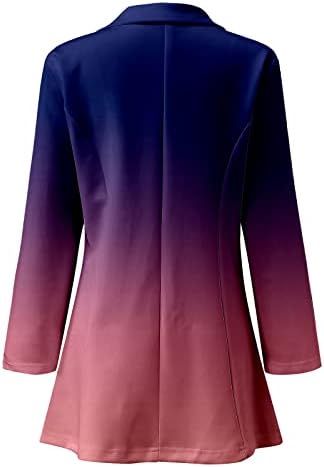 Ženski tiskani kaputi Cardigan formalno odijelo dugih rukava poslovni uredski jakna vitka elegantna kaputa bluza bluza