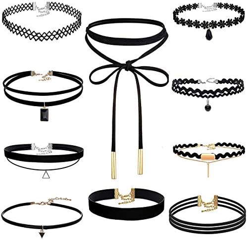 Ogrlica od baršuna u A-listi, klasična ogrlica od chokera, ženska slojevita slatka crna ogrlica