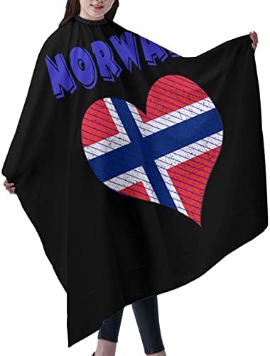 Zastava norveške frizure za rezanje kose salon za kosu rta 55 x 66 inča, vodootporna podesiva haljina za kosu ogrtač, šarmantna