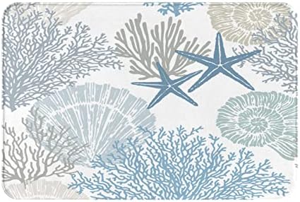 Koraljni umivaonik Morska zvijezda umivaonik s uzorkom na plaži kupaonske prostirke neklizajuće upijajuće mekane plišane