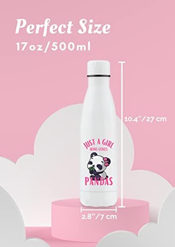 OneBttl Panda Pokloni za djevojčice i žene, boca od nehrđajućeg čelika izolirana boca vode, dječja boca s dvostrukim zidom