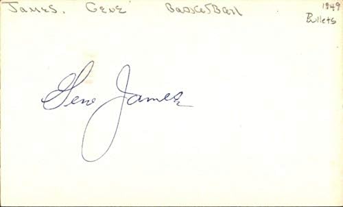 Potpisana kartica Gene James 3v5 s autogramom, 1997 Knicksi bullets 60559-skraćeni potpisi, u redu?