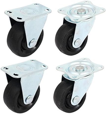 Aexit 1,5-inčni dijagrijski kotačići guma za kolica s jednim kotačima Kolica kolica remenica 2 kruti kotačići s pločama 2