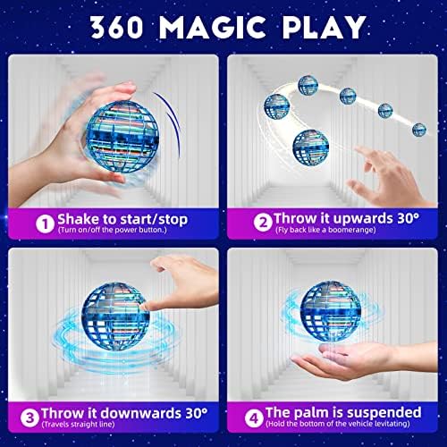 2022. leteća lopta Bumerang Mini čarobne kuglice LED svjetla Fidget igračke za dječake, djevojčice, djecu i odrasle Božićni