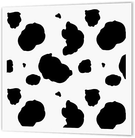 3DROSE HT_1646333_1 Crno-bijela krava ispisano-željezo na papiru za prijenos topline za bijeli materijal, 8 do 8 inča