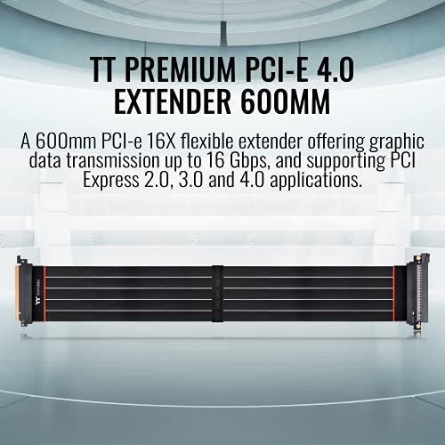 High-speed fleksibilna cijev Thermaltake TT Premium PCI-E 4.0 Riser Cable 600 mm AC-059-CO1OTN-C1